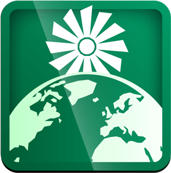 Energy In Society - Flat World Map Vector (425x425)