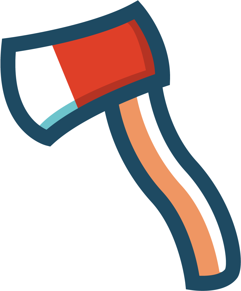 Flat Design 2d Computer Graphics - Axe (1500x1500)