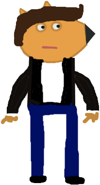 Frank Under Suit - Cartoon (409x442)