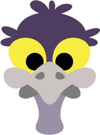 Printable Emu Mask - Emu Mask (500x500)