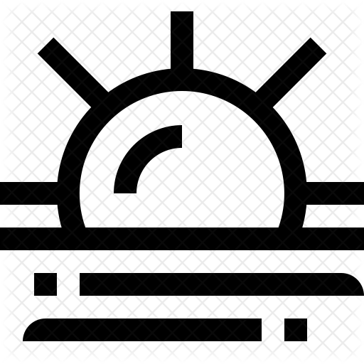Sunset Icon - Spending Icon (512x512)
