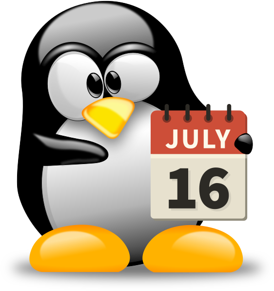 Tux Date - Tux (563x609)