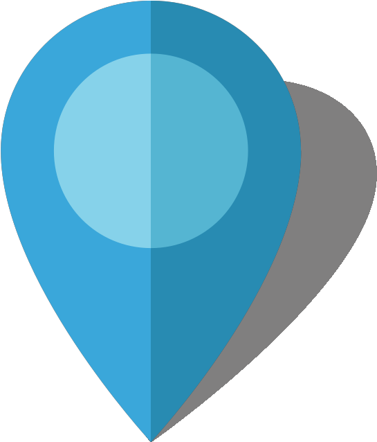 Location Map Pin Light Blue10 - Blue (568x640)