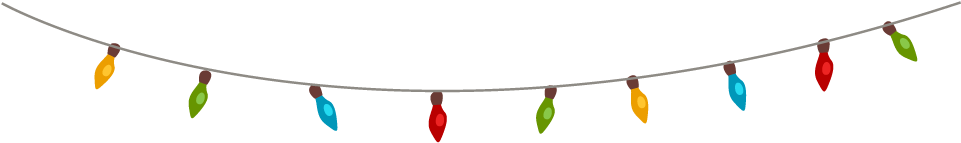 Christmas Lights Graphics - Table (960x169)
