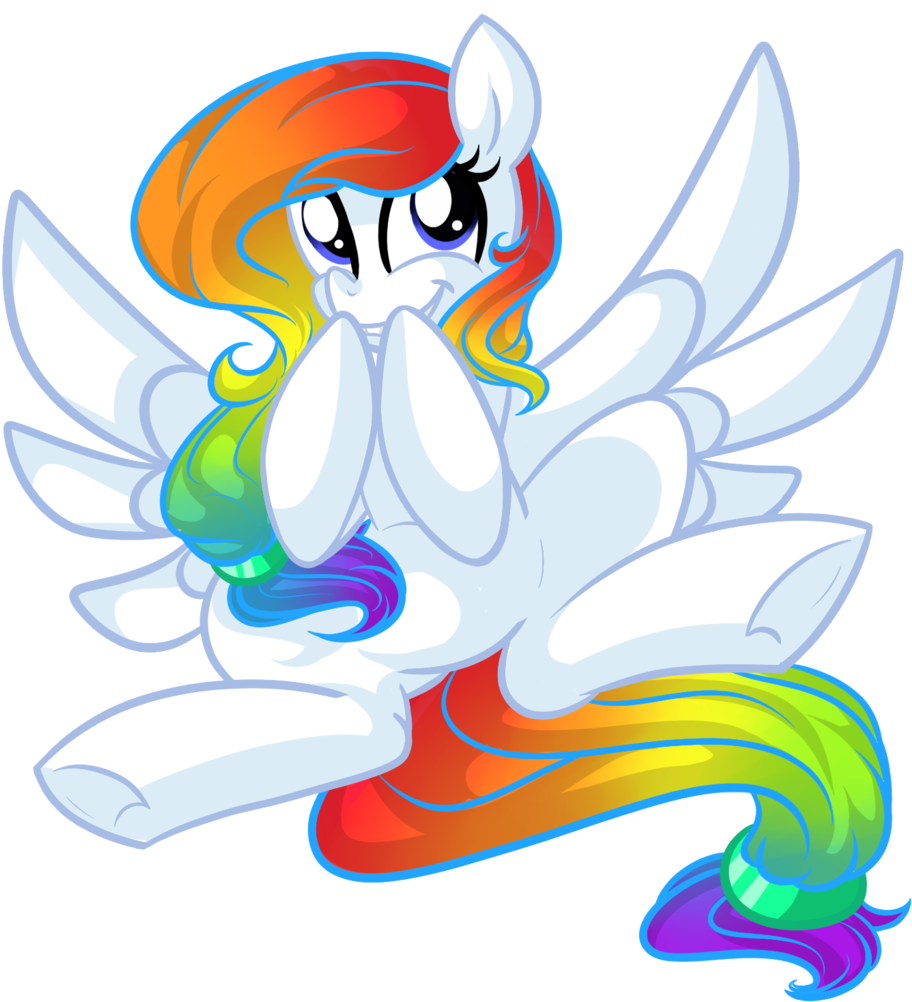 Rainbow Cloud By Rainbowscreen - Cartoon (1024x1092)