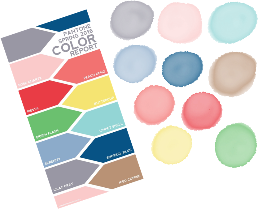 Pantone Colours Spring - Circle (852x702)