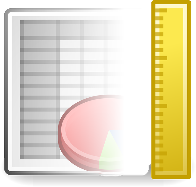 File Type, Spreadsheet, Ruler - Office Spreadsheet Round Ornament (2400x2400)