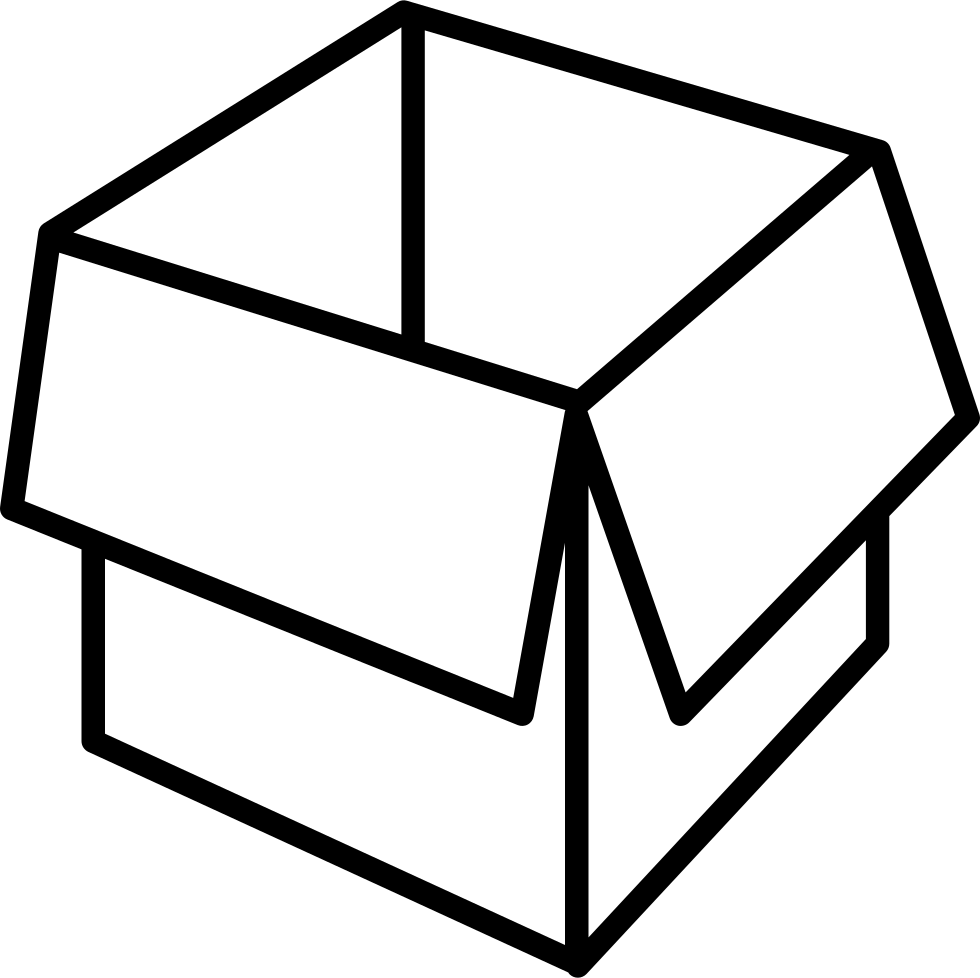 Packaging Box Opened Outline Comments - Packaging Icon Transparent (980x978)