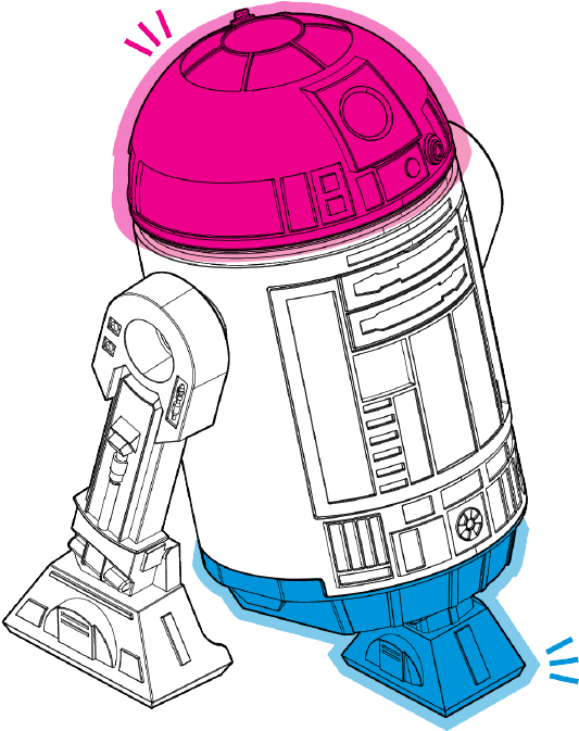 Light Up Droid - Illustration (710x926)