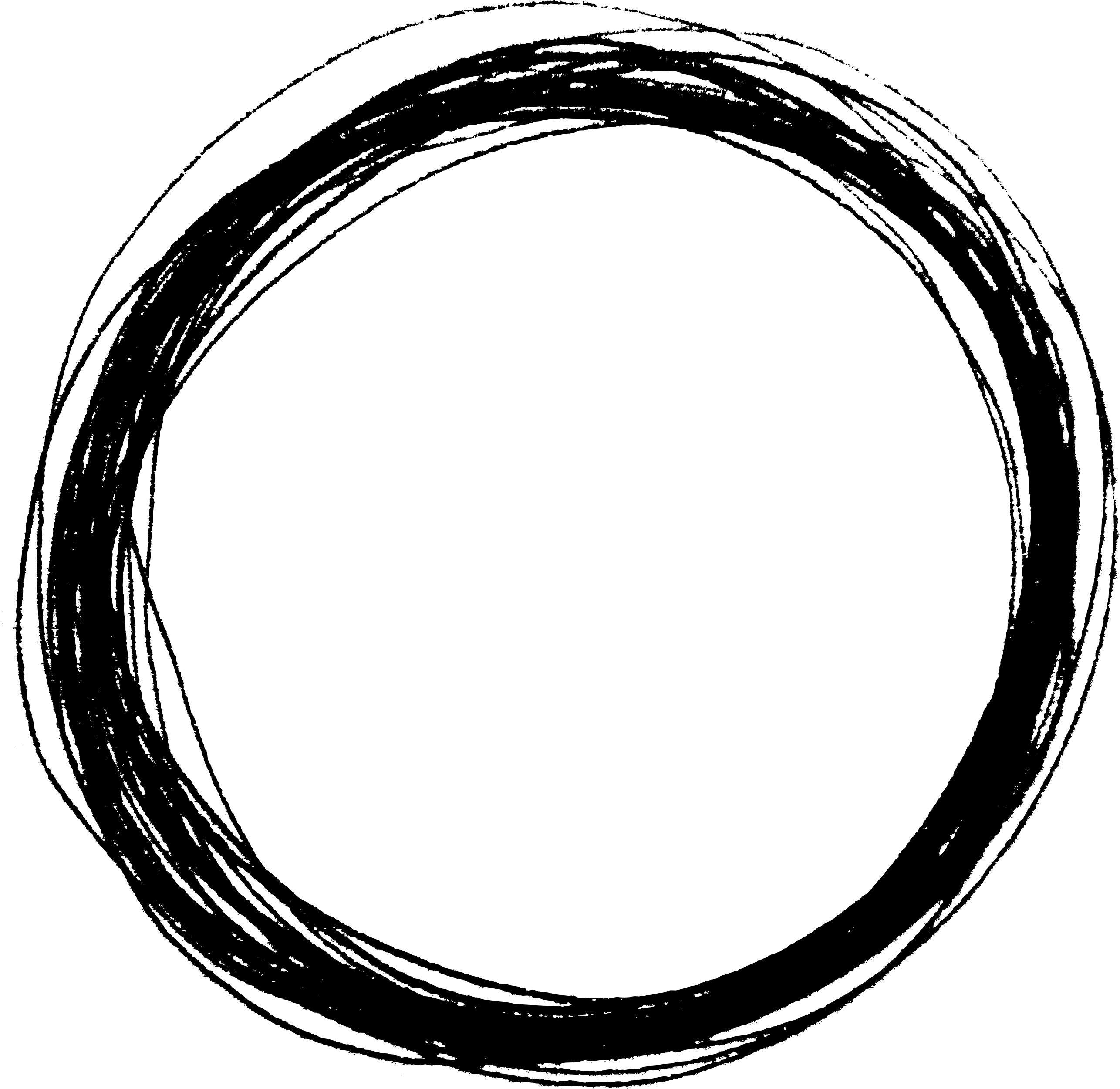 Drawn Circle Transparent Background - Circle Scibble Png (2572x2500)