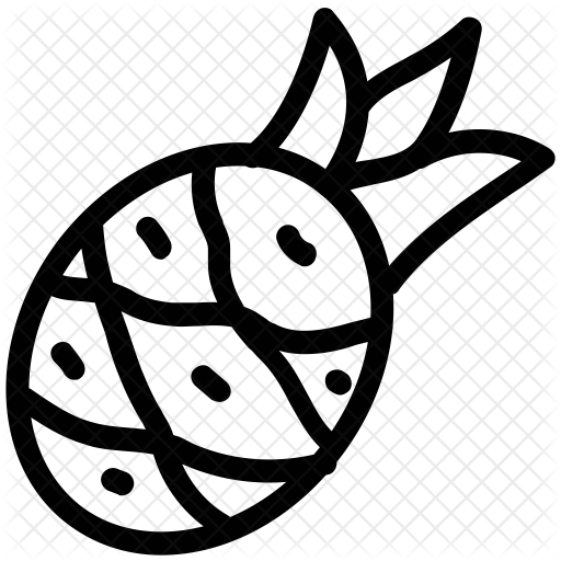 Pineapple Icon - Cartoon (512x512)