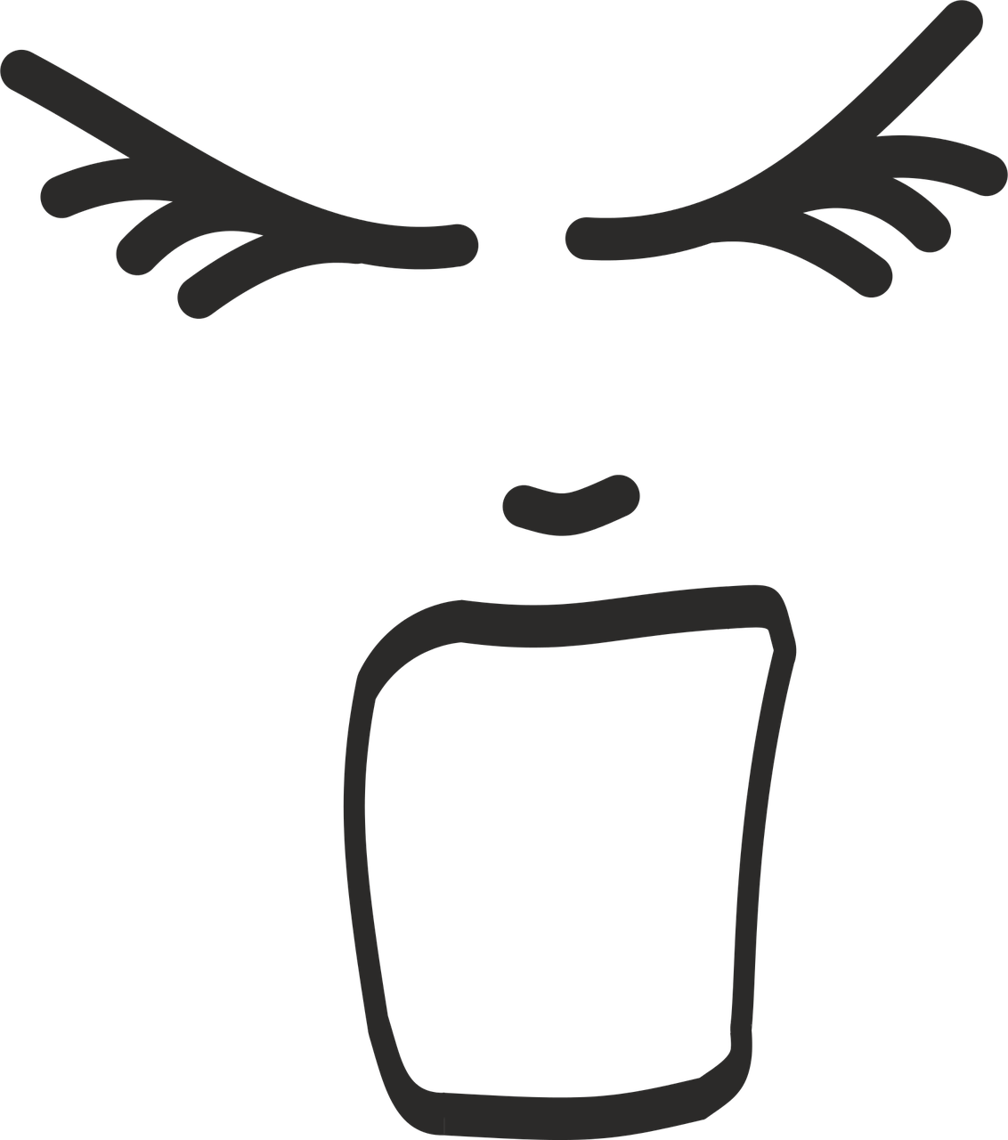 Screaming Face Clip Art (1132x1280)