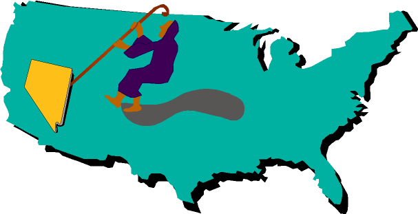 Nevada Map Cartoon - Nevada Map Cartoon (607x311)