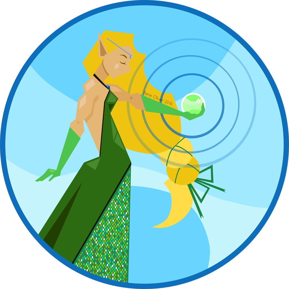 Female Elf Vector Token Www - Dungeons & Dragons (1000x1000)
