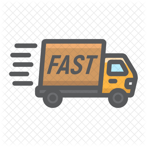 Fast Shipping Icon - Delivery Truck Vector (512x512)