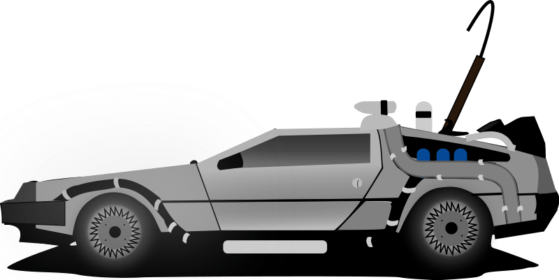 Back To The Future Car Cartoon (800x401)