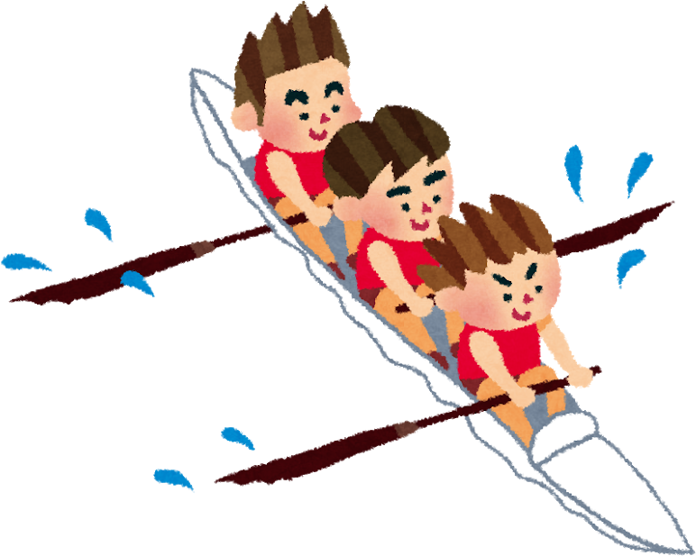 Rowing Club Boat クラブ活動 - フリー イラスト ボート 競技 (800x662)
