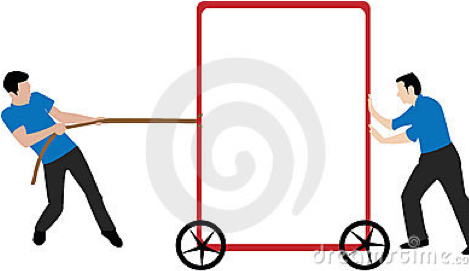 Tug A War - Push Or Pull Clipart (468x335)