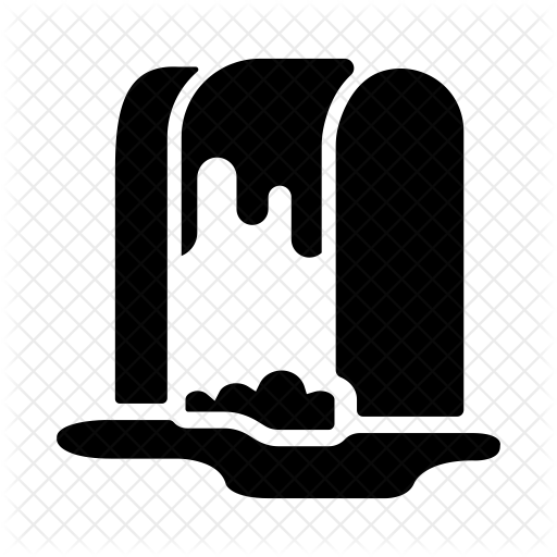 Waterfall Icon - Illustration (512x512)