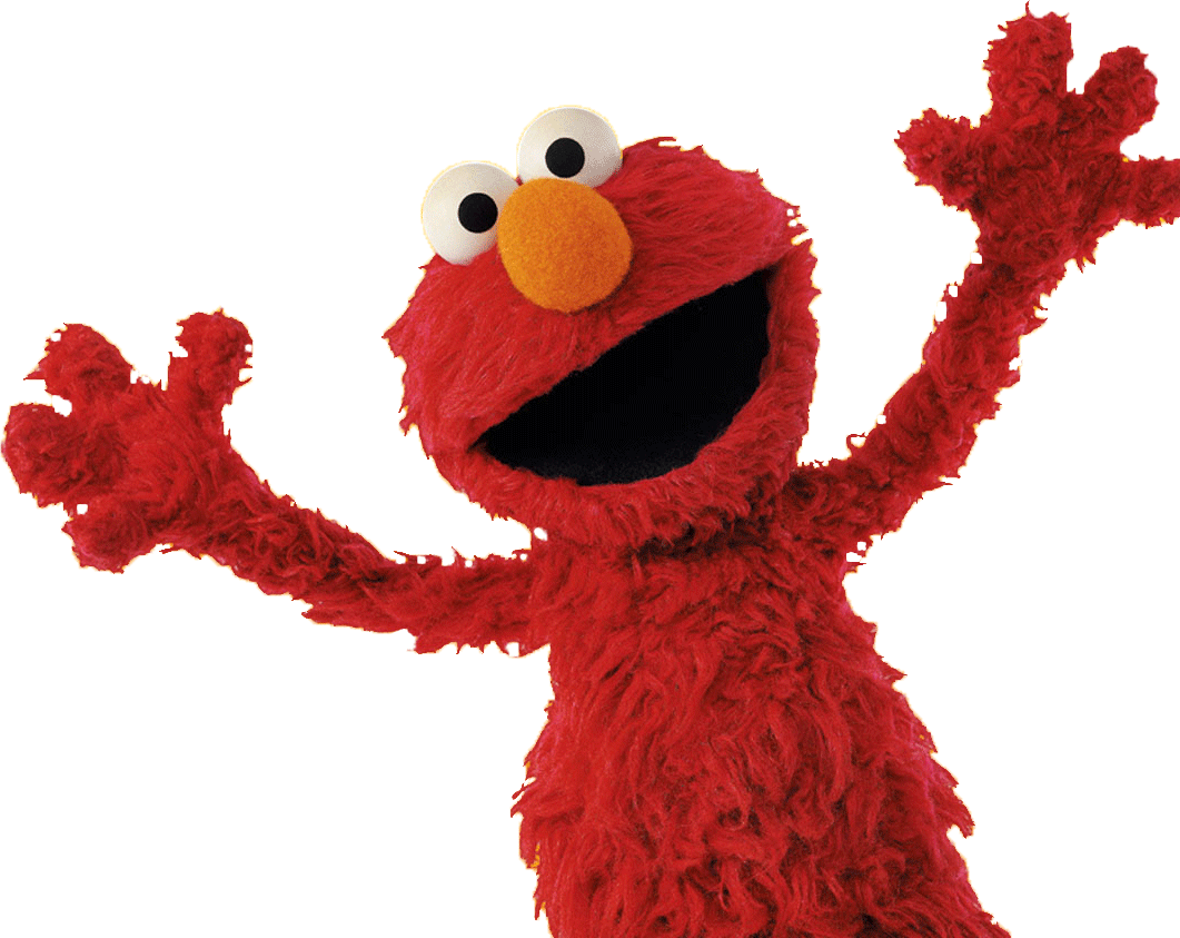Tickle Me Brain-o - Transparent Elmo (1061x843)