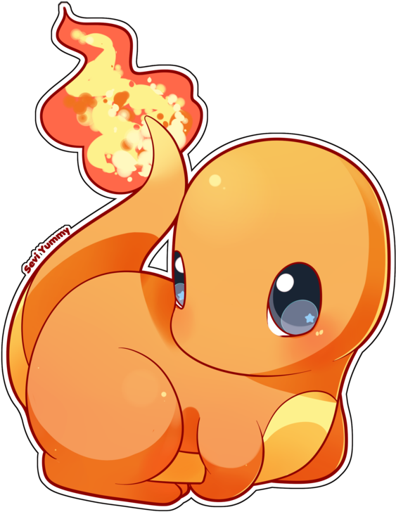 Charmander By Seviyummy - Chibi Charmander (600x754)