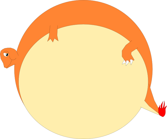 Charmander Balloon - Circle (677x562)