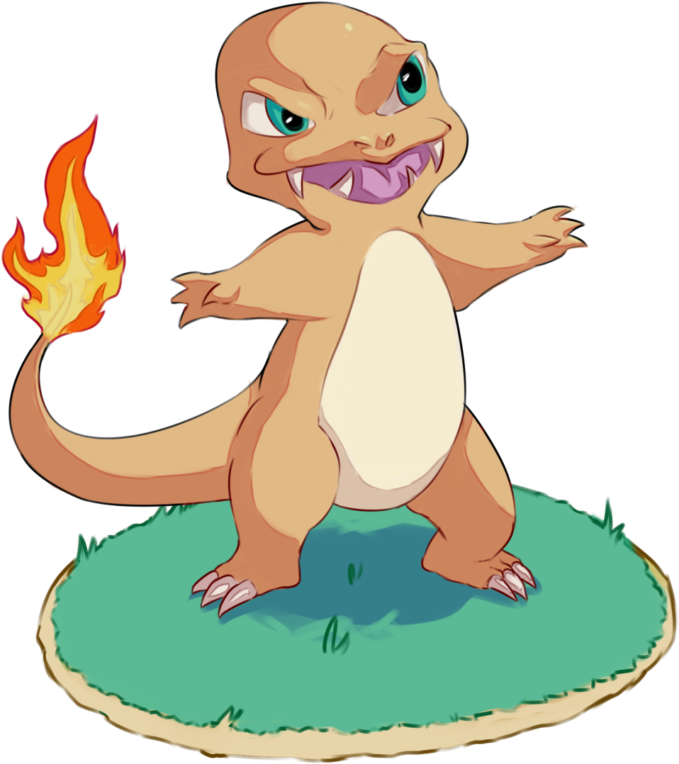Derpy Charmander - Cartoon (1280x1280)