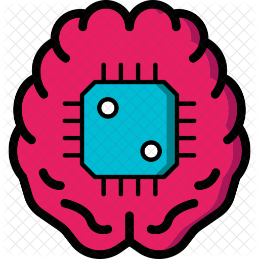 Chip Implant Icon - Cerebral Cortex (512x512)