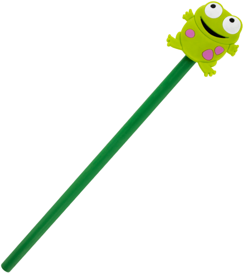 Crayon Gomme Frog - Cartoon (535x587)