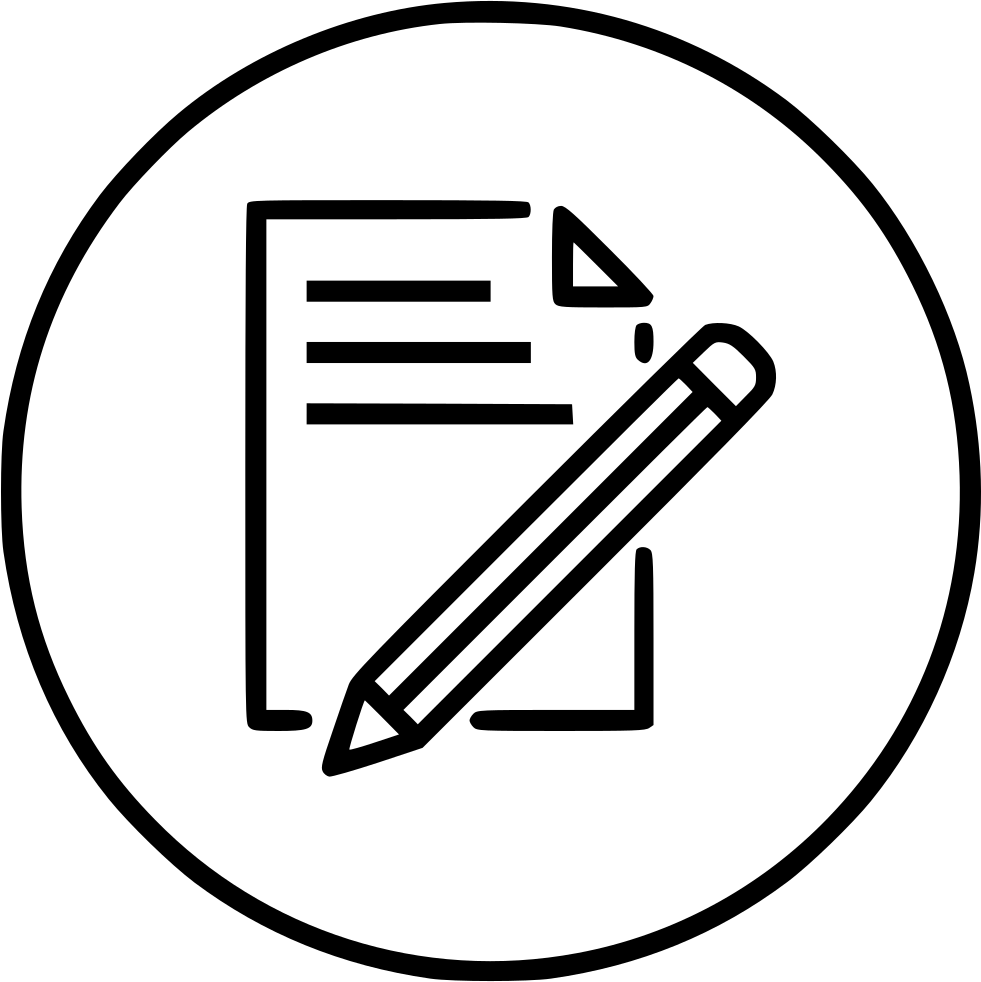 Document Paper Write Pencil Pen Drawing Comments - Pictogram Note (981x982)