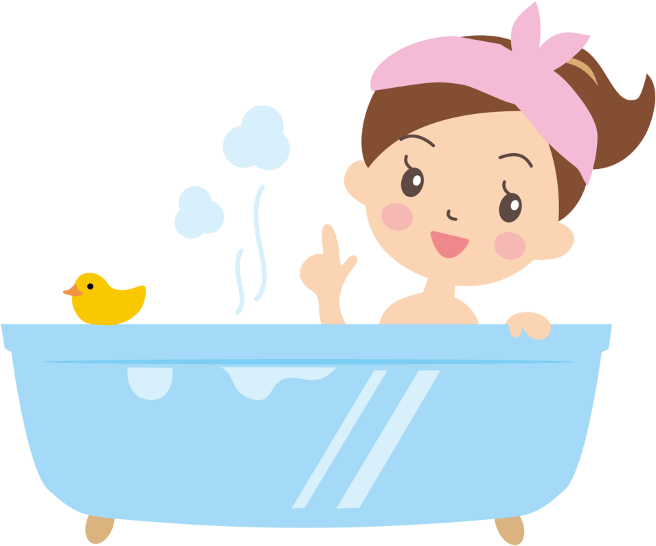 Bathing 入浴剤 Body Sauna Bathroom - お 風呂 に 浸かる イラスト (1024x862)
