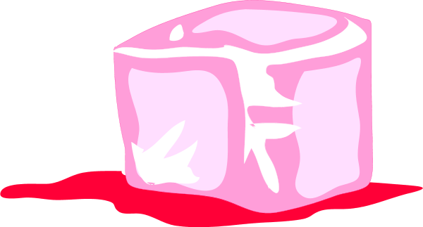Melting Ice Cube Vector Clip Art - Hot And Cold Object (600x323)