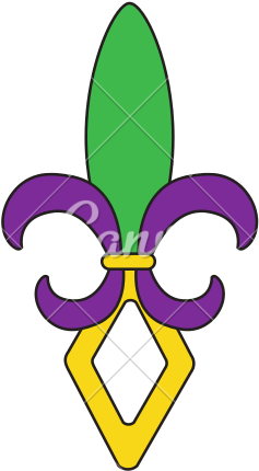 Vintage Fleur De Lis Seamless Background Pattern - Mardi Gras (550x550)