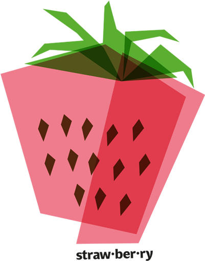 Geometric Layers And Transparency - Strawberry (400x522)