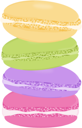 Stack Of Macarons - Clipart Macaroons (290x450)