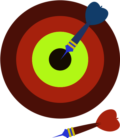 Cartoon Drawing - Cartoon Darts - Vector Graphics (500x500)
