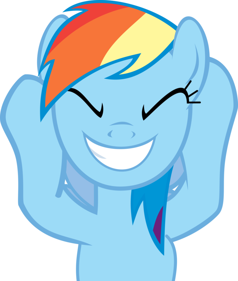 Dash Cheering In The Crowd By Decompressor - Rainbow Dash Vector Gif (823x970)