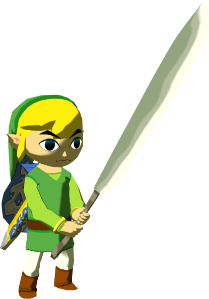 The Wind Waker Toon Link Sharp Machete - Cartoon (415x595)