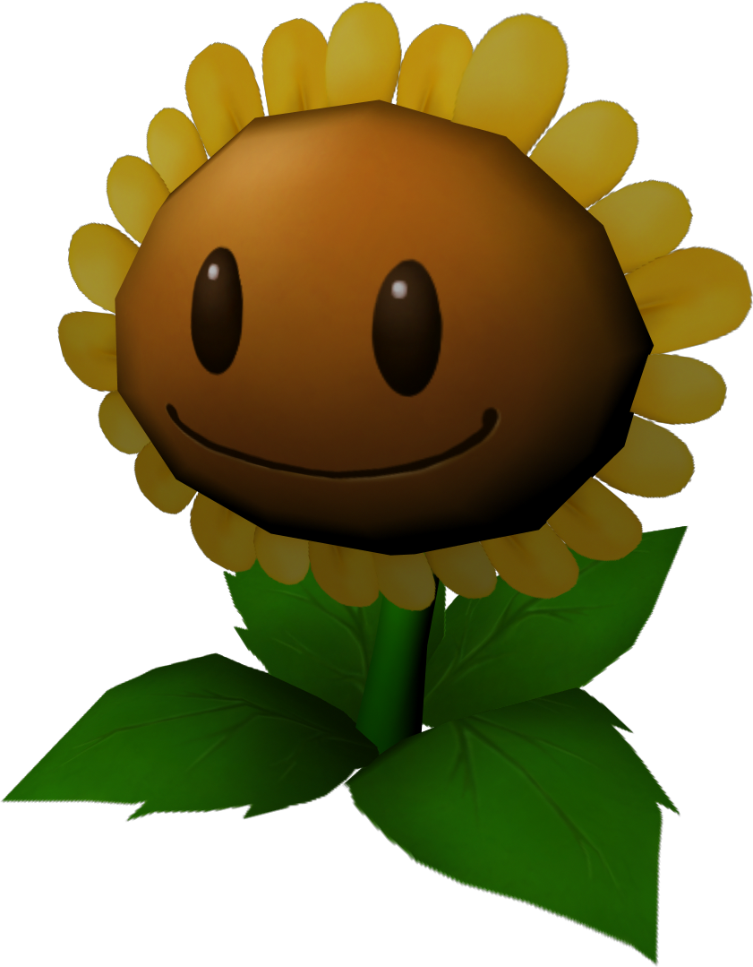 3d Sunflower Model - Plants Vs. Zombies (841x1079)