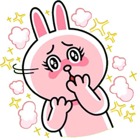 Bashful Cony Wallpaper Wpz02744 - Sticker (621x640)