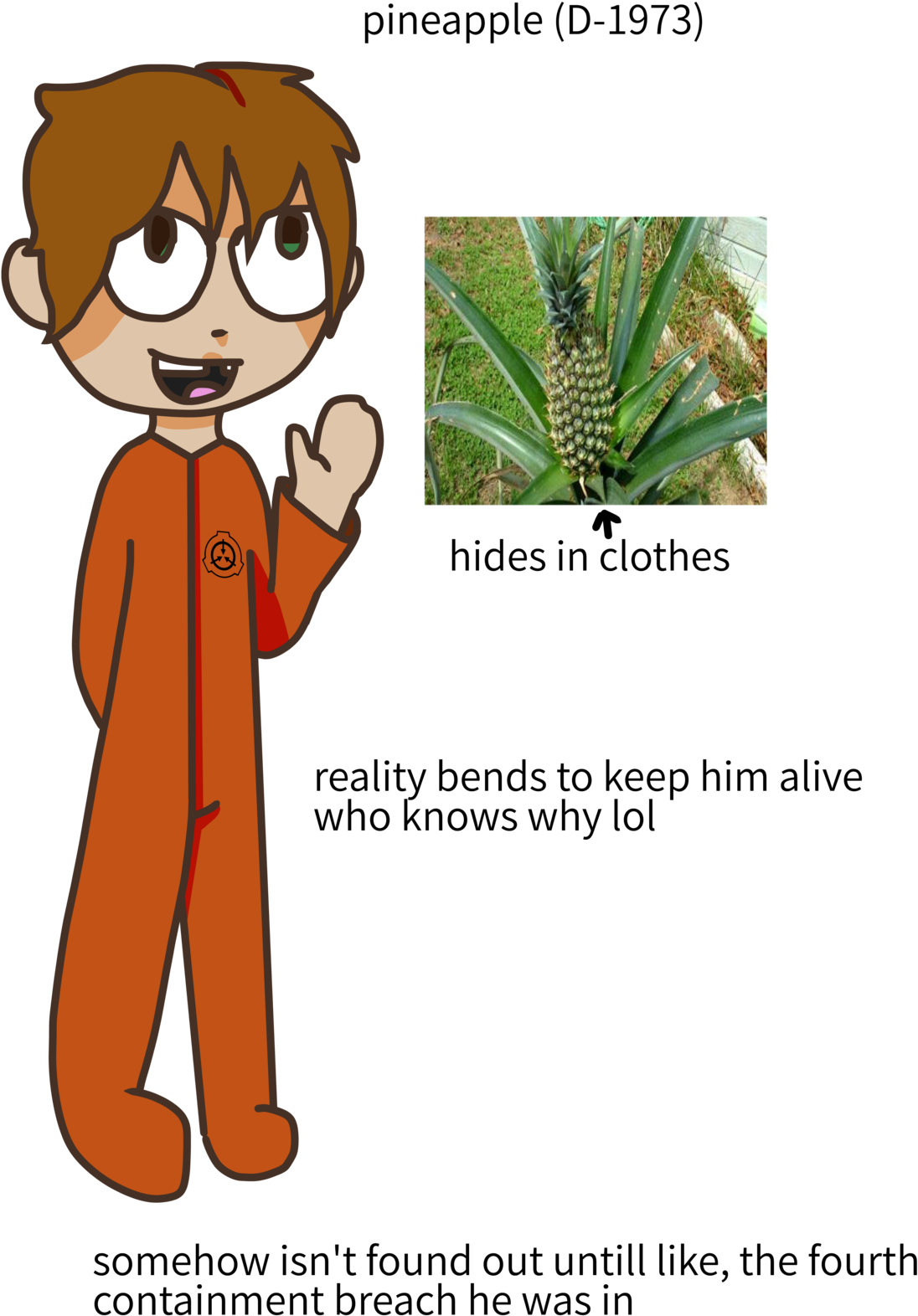 Pineapple D Class Dclass Oc D Class Oc Scp Oc Scp Ask - Cartoon (1280x1885)