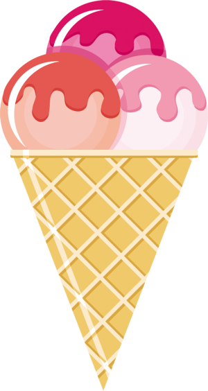 冰淇淋卡通元素 Psd - Ice Cream (300x564)