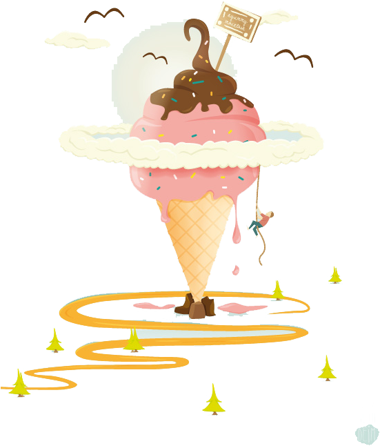 扁平化卡通冰激凌 - Appelsinpiken (565x800)
