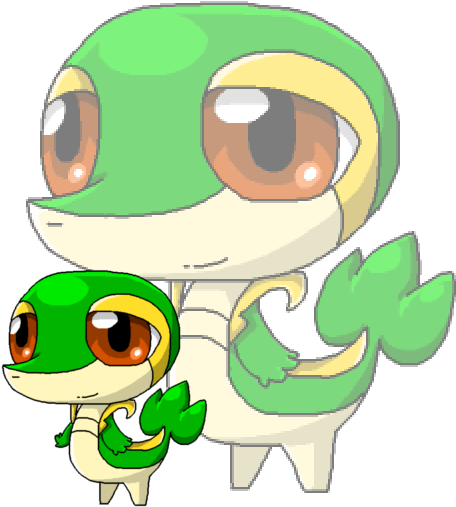 Chibi Snivy - Cartoon (484x549)