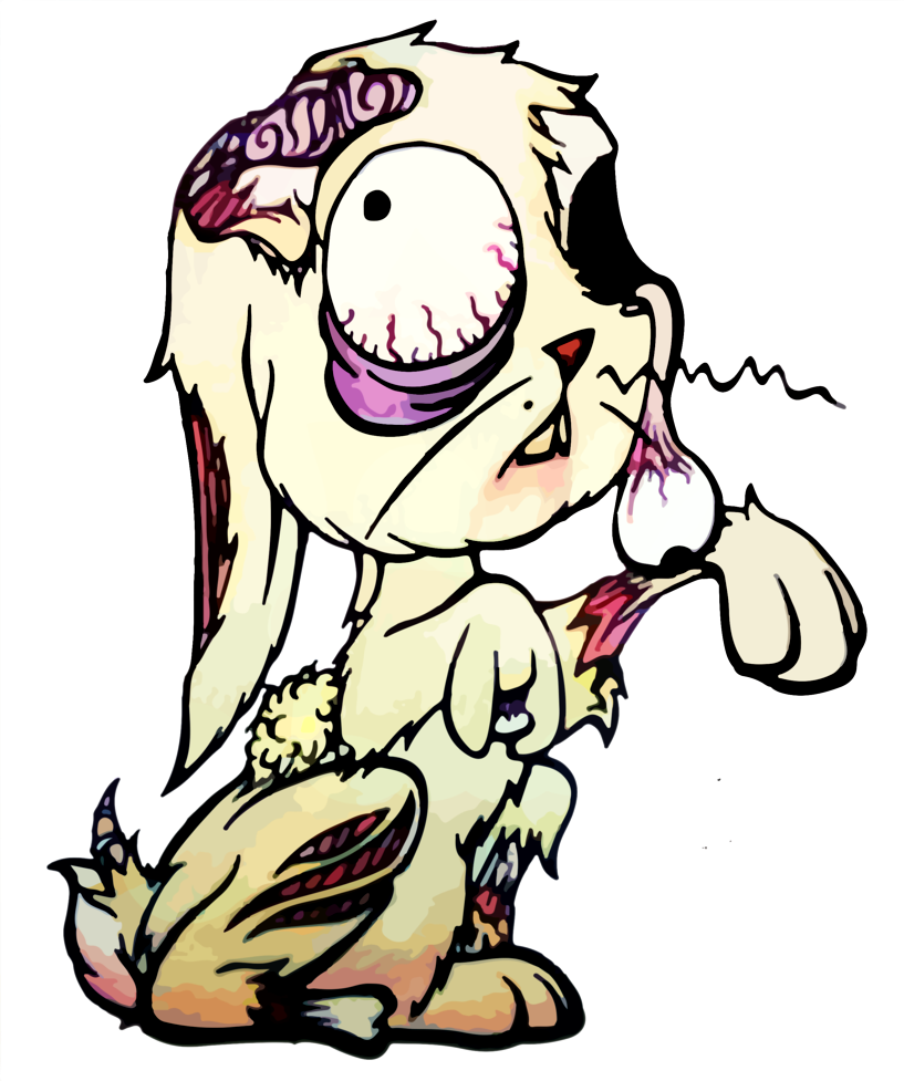 Zombie Rabbit Drawing - Drawing (817x977)