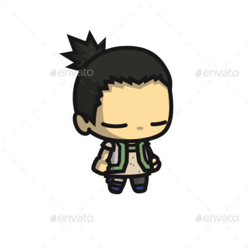Pigtail Shinobi Guy - Cartoon (512x512)
