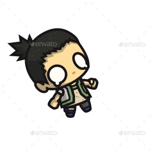 Pigtail Shinobi Guy - Cartoon (512x512)