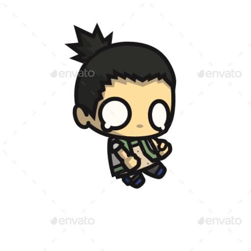 Pigtail Shinobi Guy - Cartoon (512x512)
