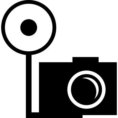 Photo Camera With External Flash Vector - Tool (400x400)