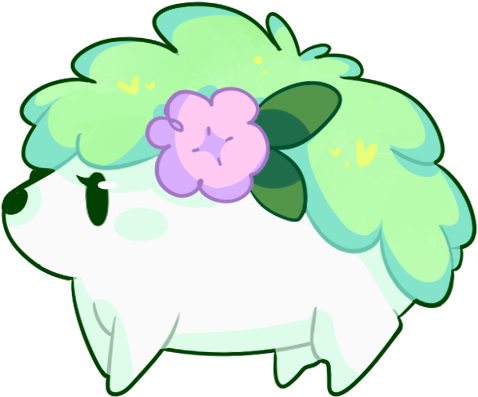 Shaymin Bby - Cartoon (500x420)